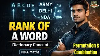Most Scoring NDA Topic 🔥 | Rank of a Word with PYQs & Shortcuts | Permutation and Combination