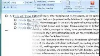 Working With Outlines in Word 2007