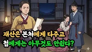 재산은 본처에게 다주고 첩에게는 아무것도 안줬다? ㅣ 야담ㅣ민담ㅣ설화ㅣ옛날이야기ㅣ오디오북ㅣ수면동화