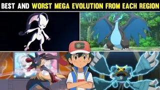 Best and Worst Mega Evolution Pokemon from Each Region|Most Strongest mega Pokemon|Hindi