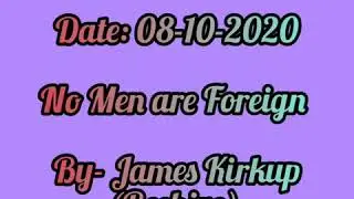 Class IX || Beehive (Poem) - No Men are Foreign By James Kirkup|| Part 1