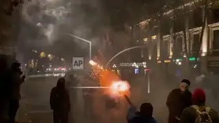 Riot police use tear gas to disperse protests in Georgian capital