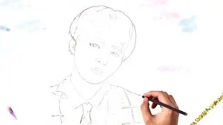 Easy way to draw BTS || kim taehyung || semojidairy || #shorts ✨