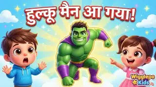 हुल्कू मैन आ गया! 😲 | Funny Kids Cartoon Rhyme | Wigglepo Kids