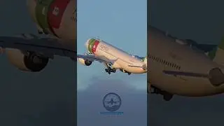Tap Air Portugal Airbus A330-900 takeoff from Lisbon international airport LPPT-LIS