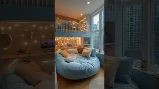 Beautiful bedroom  #relax #healingscenery #peacefulatmosphere #snowfallambiance #dreamlike