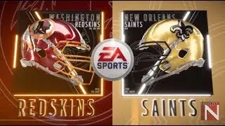 Washington Redskins vs New Orleans Saints Madden 19 Full Game Simulation Nation