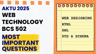 Web Technology AKTU Important Questions UNIT 1 | AKTU 2025