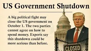 US Government Shutdown ||🦅🌐Learn English Through Story Level 3 || Graded Reader 🎧
