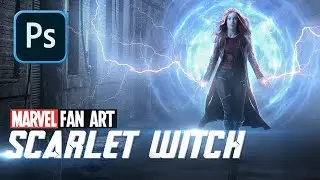 Create a Scarlet Witch Fan Art in Photoshop and Optics