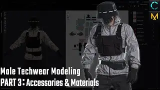 Male Techwear. PART 3 Accessories & Materials. Marvelous Designer / Clo3D.