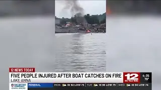 5 injured after boat catches fire on Lake Anna