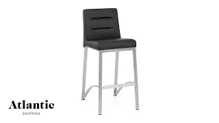 Stella Brushed Steel Stool