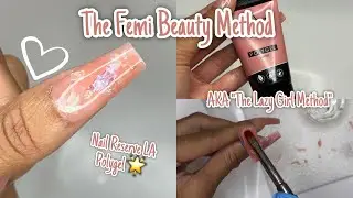 Femi Beauty Method AKA The Lazy Girl Method Using Polygel From Nail Reserve LA