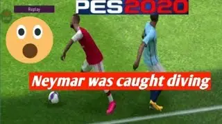 Neymar was caught diving in pes20mobile for the first time😱😱