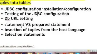 Video4; Database Connectivity And Insertion Of Tuples -Electronic Sales And Inventory Management Sys