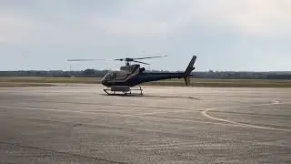 Eurocopter AS350B2 Helicopter Start-up and Departure #eurocopter