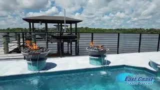 A Backyard Showpiece | Pool & Fire Feature Drone Flyover