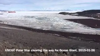 USCGC Polar Star and Ocean Giant at McMurdo Station, Antarctica
