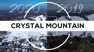 Crystal Mountain, Michigan - 2019/2020 before and after snowfall | 4K drone footage