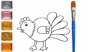 Simple Hen Drawing for Beginners #drawing #kids