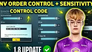 🔥2022 NOVA ORDER New 1.8 Update Sensitivity Code & Nova Order control code Pubg_Nv Order Sensitivity