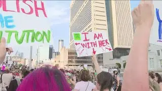 Crowds gather outside Atlanta federal courthouse | Roe v. Wade SCOTUS decision
