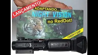 Lançamento! Abraçadeira para Adaptar Monóculo Visão Noturna NV 1080P/720P no RedDot + Luva da Lupa