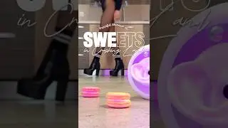 Pea vs. Sweets! Boots Crushing Food! Oddly Satisfying! ASMR