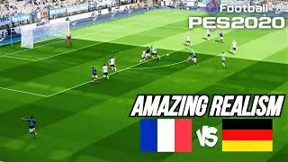 PES 2020 Amazing Realistic GFX Mod | France vs Germany
