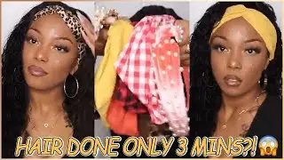No Lace🌊 #Elfinhair Headband Wig Review~ Beginner Friendly~ Water Wave Hairstyle~