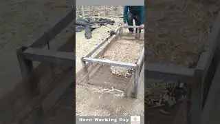 The Process Of Cleaning Dry Grass