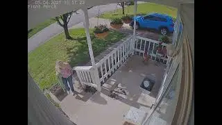 Porch Pirate Confronted   Stealing Package Off Security Camera Installer's Front Porch