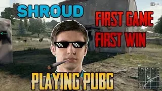 Shroud FIRST TIME playing PUBG - FIRST WIN with AWM- PlayerUnknown's Battlegrounds