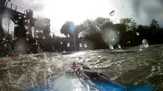 Kayaking at sluices near Dutton Locks 25Oct2020