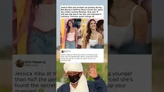 Jessica Alba's Ageless Glow at Bad Bunny Super Bowl 🔥#memes#shortsvideo#shorts