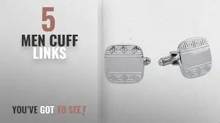 Infinity Men Cuff Links [ Winter 2018 ]: Nickle Plated Cuff Links - Greek Key Design FWCL-12N