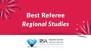 2025 Regional Studies Best Referee Award