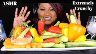 ASMR VEGGIE PLATTER (EXTREME CRUNCHY EATING SOUNDS) NO TALKING