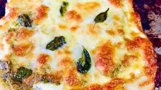 WHITE PESTO PIZZA with fresh Basil Spinach Pesto, Ricotta, Mozzarella Recipe from Chef Victoria Love