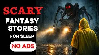 🔴 NO ADS 🔴 7 HOURS FANTASY Scary Stories for Sleep | Rain Sounds + Black Screen