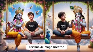 Krishna ji Name ai image creator | janmashtami ai name photo editing #ai #krishna