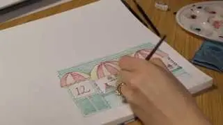 CraftScapes 2 - Painting the Patisserie with watercolours. CraftArtist digikit.
