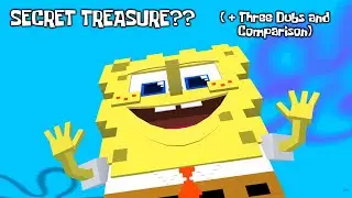 SpongeBob SECRET TREASURE?? Minecraft Recreation ( + Three Dubs and Comparison!)