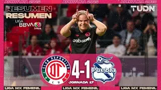 HIGHLIGHTS - Toluca 4-1 Puebla | Liga MX Femenil - J17 Ap2025 | TUDN