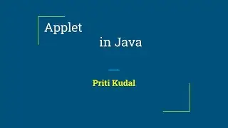 29 Applet in Java