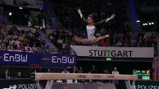 Mika Webster-Longin Belgien Schwebebalken - EnBW DTB Pokal 2024 Mixed Cup Stuttgart
