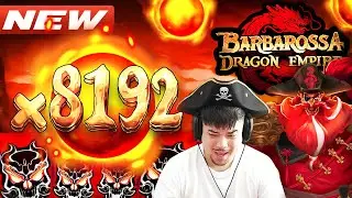 We hit the 8192x MULTI on *NEW* BARBAROSSA DRAGON EMPIRE?! (NEW SLOTS)