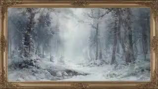 Misty Winter Forest Slideshow❄️ Blue Calm Ambience | Dreamy Relaxing Music
