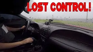 Spinning out at Auto X in the Cobra - Wet Auto X